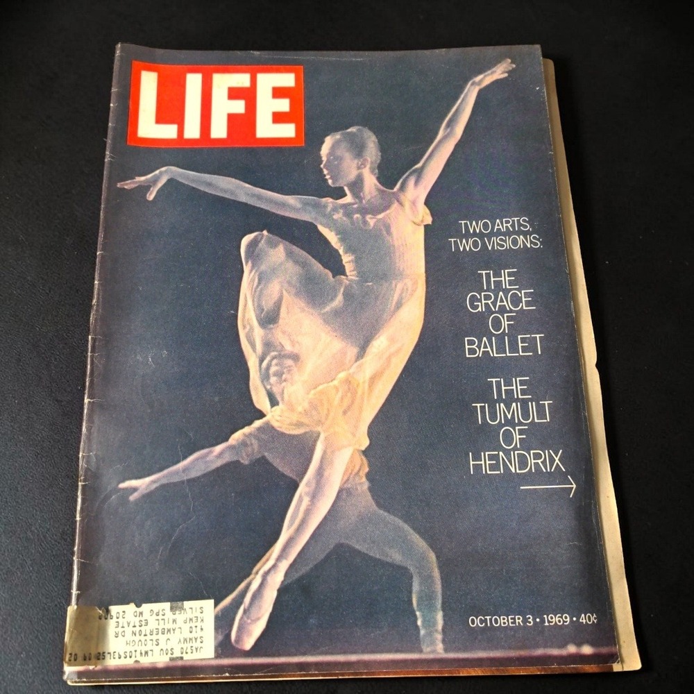 VTG 1969 LIFE Magazine Oct 3 Jimi Hendrix Infinity of Jimis Ballet Psychedelic